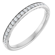 14k White 1/6 Ctw Diamond Band