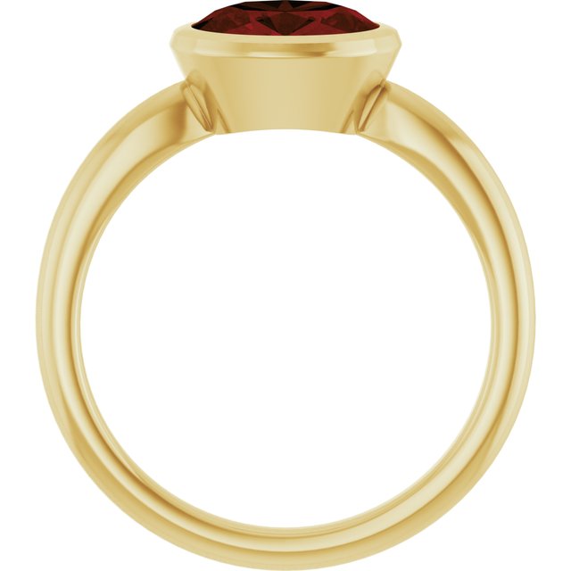 14K Yellow Natural Mozambique Garnet Ring