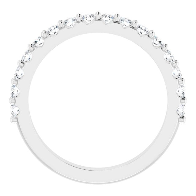 14K White 1/2 CTW Diamond Matching Band