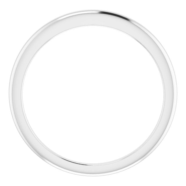 14K White 2.45 mm Matching Band