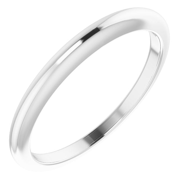 14K White 2.45 mm Matching Band