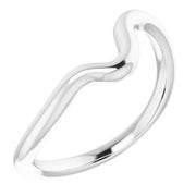 14k White Band For 5x3 Mm Pear Ring