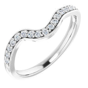 14k White 1/5 Ctw Natural Diamond Band