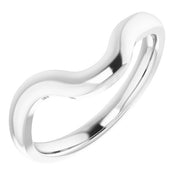 14k White Band For 6.5 Mm Round Ring