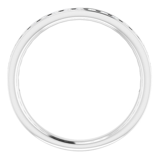 14k White 3/8 Ctw Natural Diamond Band