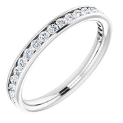 14k White 3/8 Ctw Natural Diamond Band