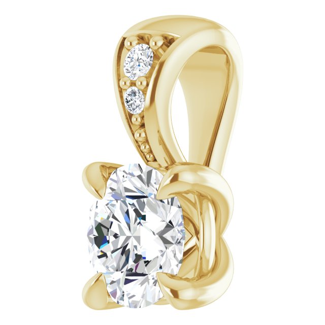 14K Yellow 1/4 Natural Diamond Pendant