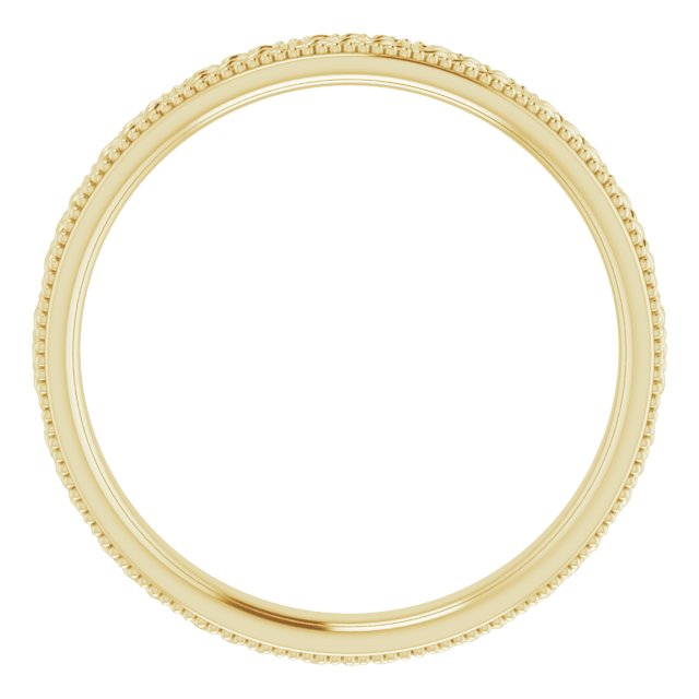 14k Yellow 3 Mm Milgrain Celtic-inspired Band Size 8