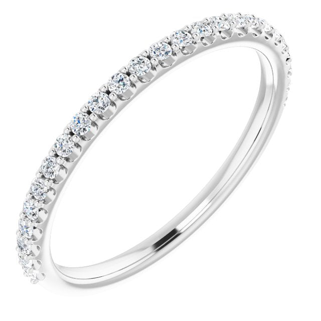14K White 1/5 CTW Natural Diamond Matching Band