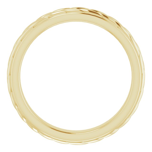 14k Yellow 3 Mm Floral Band Size 5
