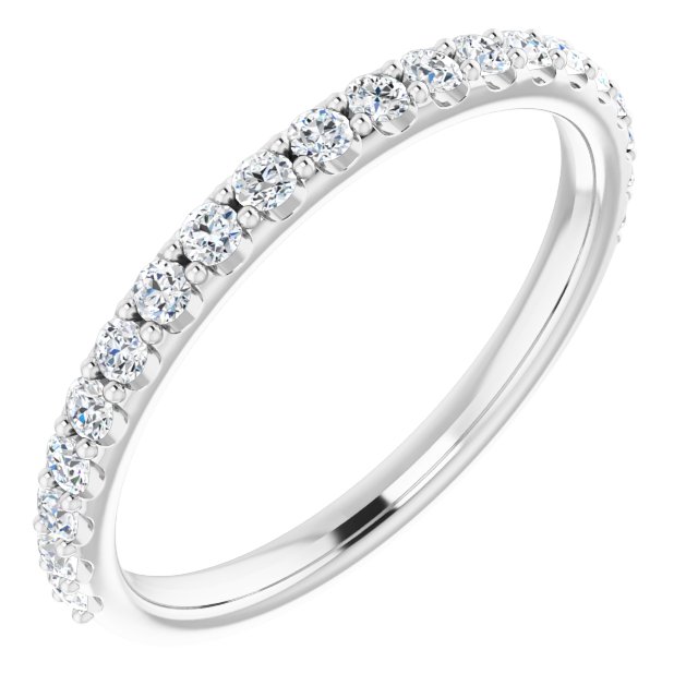 14K White 1/3 CTW Natural Diamond Matching Band