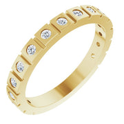 14K Yellow 1/3 CTW Natural Diamond Geometric Anniversary Band