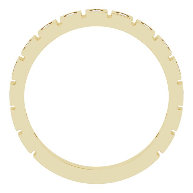 14K Yellow 1/3 CTW Natural Diamond Geometric Anniversary Band
