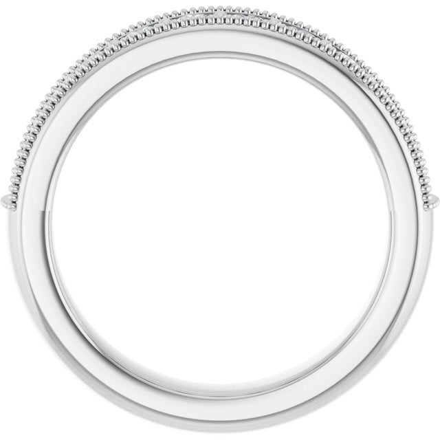 14k White 5/8 Ctw Lab-grown Diamond Anniversary Band