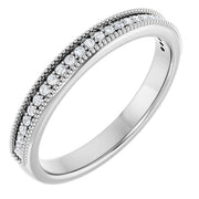 14k White 1/3 Ctw Natural Diamond Anniversary Band