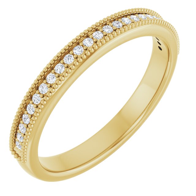 14k Yellow 1/10 Ctw Natural Diamond Anniversary Band