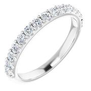 14K White 3/8 CTW Natural Diamond Band