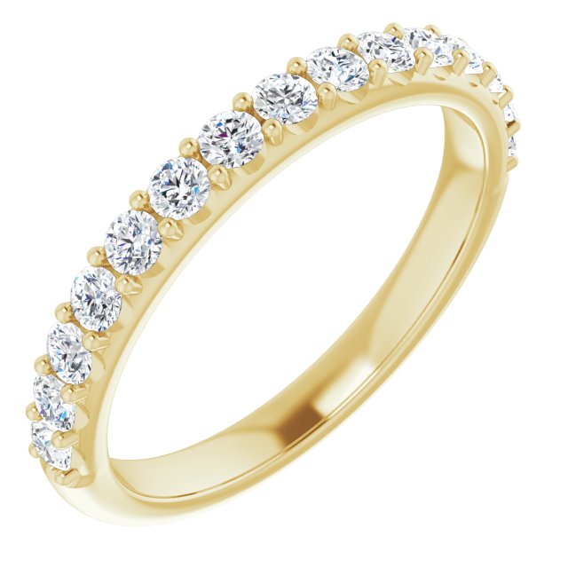 14k Yellow 3/8 Ctw Natural Diamond Band