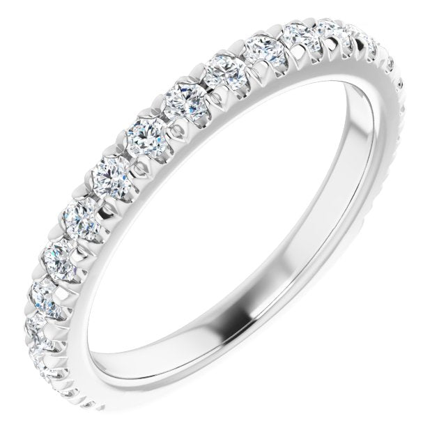 14k White 5/8 Ctw Diamond Matching Band
