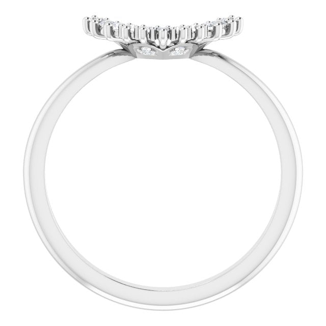 14K White .08 CTW Natural Diamond Matching Band