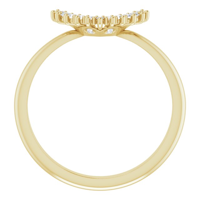 14K Yellow .08 CTW Natural Diamond Matching Band