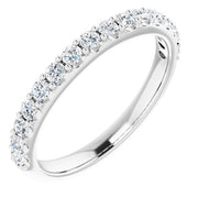 14K White 1/2 CTW Natural Diamond Matching Band