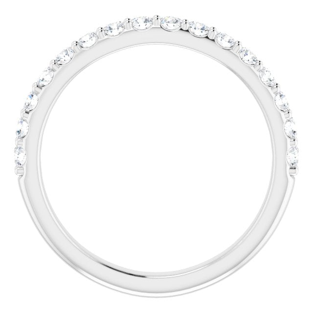 14K White 1/2 CTW Natural Diamond Matching Band