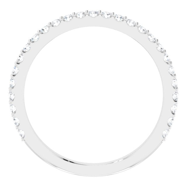 14K White 3/8 CTW Matching Natural Diamond Band