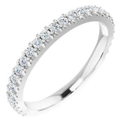14K White 3/8 CTW Matching Natural Diamond Band