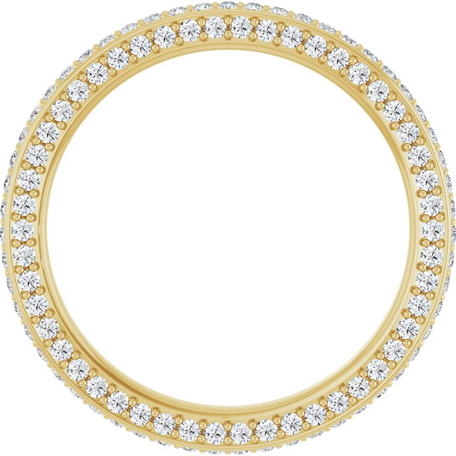 14k Yellow 3/4 Ctw Natural Diamond Eternity Band Size 7