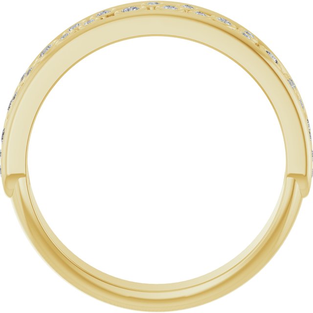 14K Yellow 1/5 CTW Natural Diamond Anniversary Band