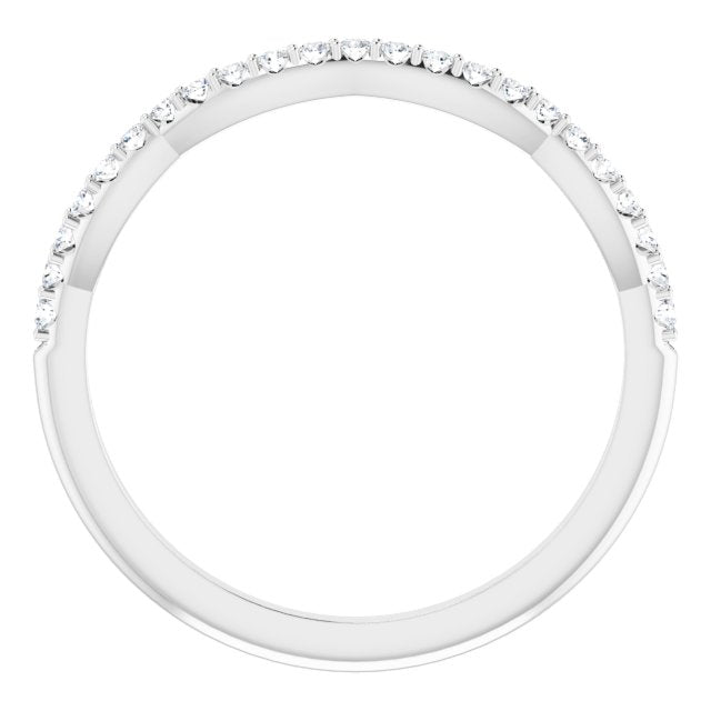 14k White 1/6 Ctw Natural Diamond Matching Band