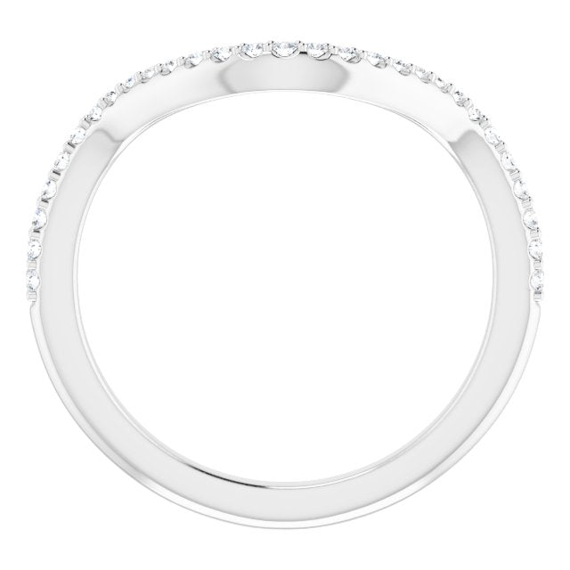 14K White 1/5 CTW Diamond Band