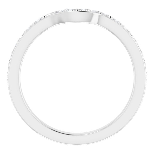 14K White 3/8 CTW Diamond Band