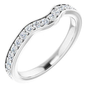 14K White 3/8 CTW Diamond Band
