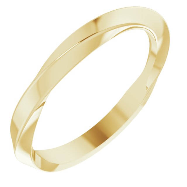 14k Yellow 2.5 Mm Twisted Matching Band