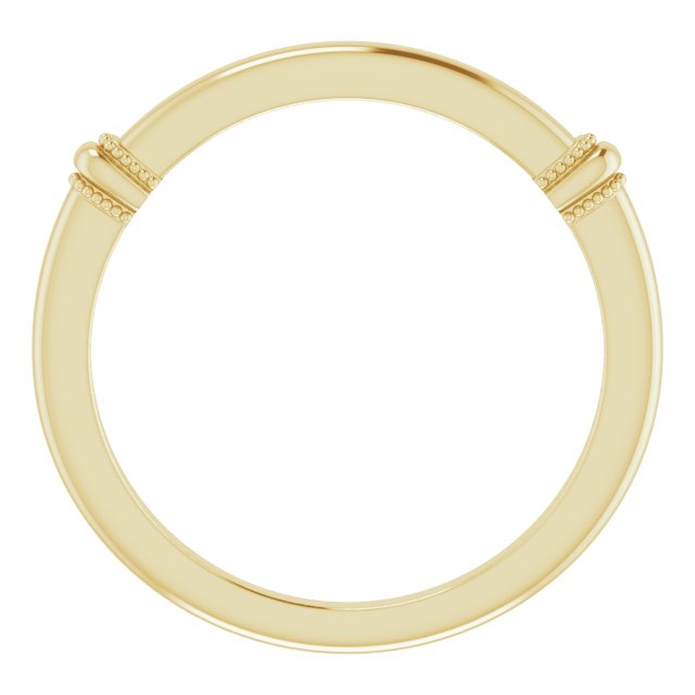 14K Yellow 1.8 mm Milgrain Matching Band