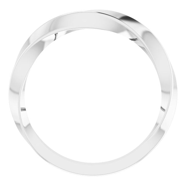 14k White 2.5 Mm Twisted Matching Band