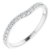 14K White 1/4 CTW Natural Diamond Band