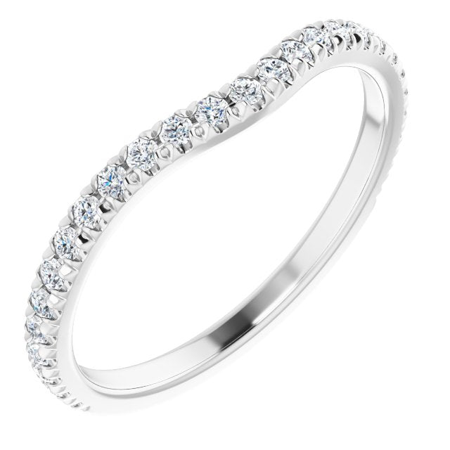 14K White 1/4 CTW Natural Diamond Band