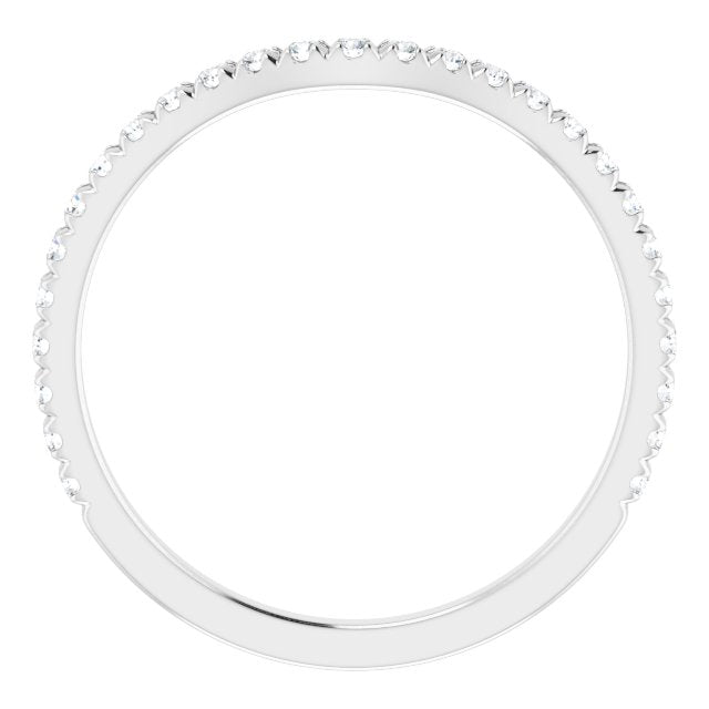 14K White 1/4 CTW Natural Diamond Band