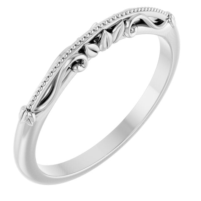 14K White Sculptural-Inspired Band
