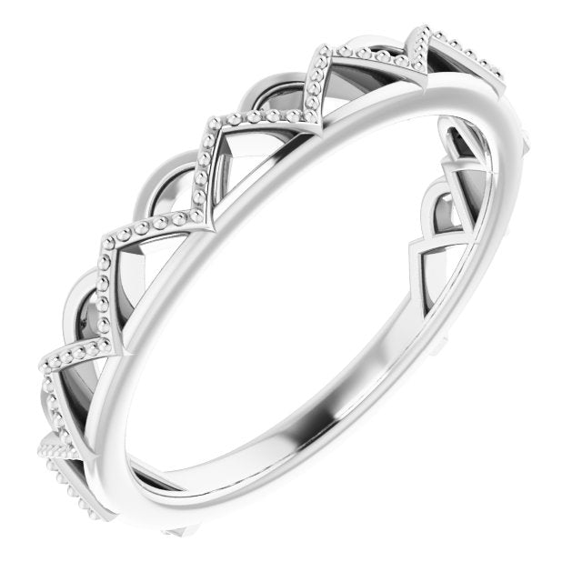 Sterling Silver Stackable Crown Ring
