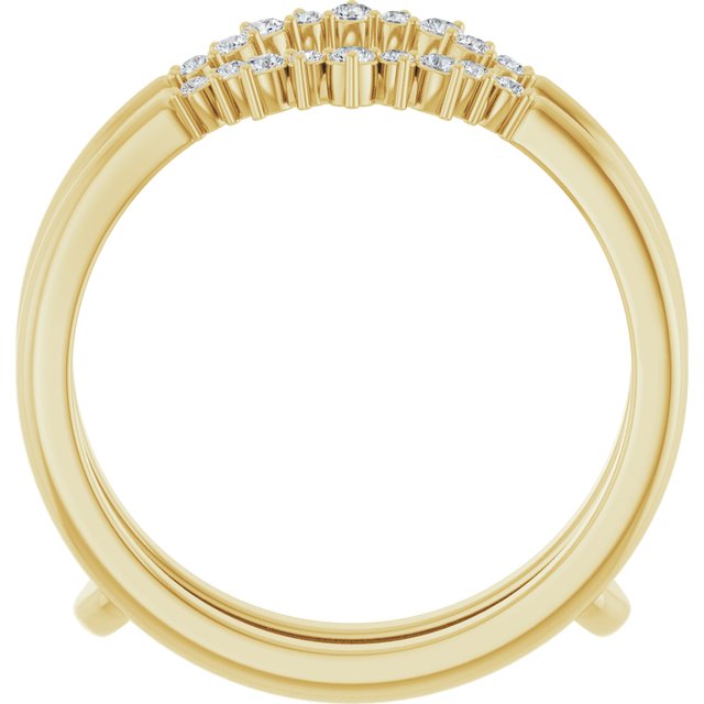 14k Yellow 1/6 Ctw Natural Diamond Ring Guard