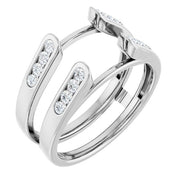 14K White 1/4 CTW Natural Diamond Ring Guard