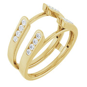14K Yellow 1/4 CTW Natural Diamond Ring Guard