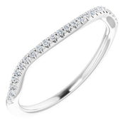 14K White 1/10 CTW Natural Diamond Band