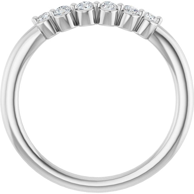 14K White 1/6 CTW Diamond Matching Band