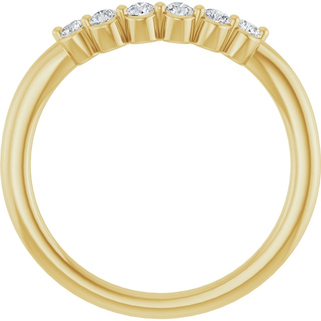 14K Yellow 1/6 CTW Diamond Matching Band