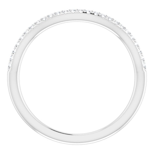 14K White 1/10 CTW Natural Diamond Band